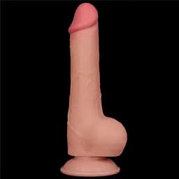 Фалоімітатор Sliding-Skin Dual Layer Dong 7.5'' 19.5 см тілесний - мініатюра 7