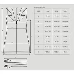 Еротичний костюм Obsessive Emergency dress + stetoscope S/M - мініатюра 4