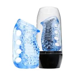 Мастурбатор Fleshlight Fleshskins Grip Blue Ice, надійна фіксація на руці, відмінно для пар та мінет - мініатюра 5