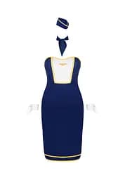 Костюм стюардеси Obsessive Stewardess Uniform XS/S синій - мініатюра 5