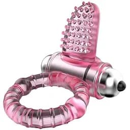 Эрекционное кольцо с вибрацией Baile Sweet 10.3 см розовый