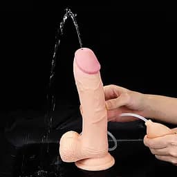 Фалоімітатор - Soft Ejaculation Cock With Ball 9" - мініатюра 6