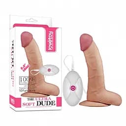 Реалістичний вібратор The Ultra Soft Dude тілесний 20 см - мініатюра 1