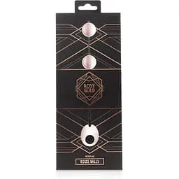 Металеві вагінальні кульки Rosy Gold Nouveau Kegel Balls для просунутого тренування м'язів тазового дна 376 г 2.8 см  - мініатюра 2