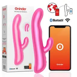 Смарт-вібратор-кролик з рухомою головкою VIBRATION ROTATION, колір: рожевий Oninder (Іспанія) Oninder O937669 103052