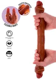 Фалоімітатор Get Real Foreskin D-Dong, 46 см (коричневий) - мініатюра 6