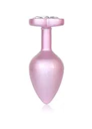 Анальна пробка - Jewellery Pearl Pink Heart Plug Clear M - мініатюра 4