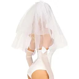 Еротичний костюм нареченої Leg Avenue Tiered bridal veil O/S - мініатюра 2