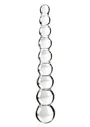 Скляне ділдо кулькове Icicles No.2 21.5 см прозорий - мініатюра 3
