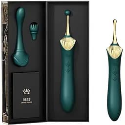 Вагінально-кліторальний вібратор Zalo - Bess Turquoise Green - мініатюра 9