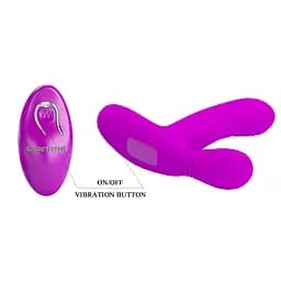 Вібратор PRETTY LOVE- Geri Purple, 12 функцій вібрації, 3 режими лизання, бездротовий пульт дистанційного керування PRETTY LOVE BI-300002W 100189 - мініатюра 5