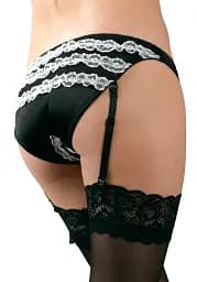 Сексуальний костюм Cottelli Collection Maid Set L чорний з білим - мініатюра 5
