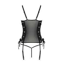 Сітчастий корсет з екошкіри Passion Passion Malwia CorSet L/XL - мініатюра 6