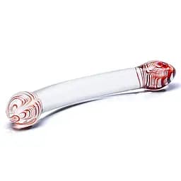 Скляний фалоімітатор Glas Red Head 25.5 см прозорий - мініатюра 2