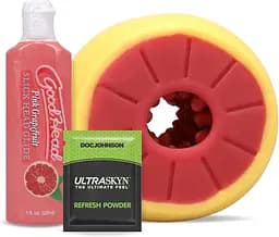Набір для мінету Doc Johnson GoodHead Grapefruit Blowjob Set, жовтий