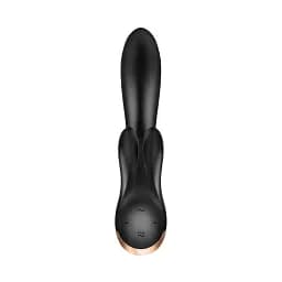 Вібратор-кролик Satisfyer Double Flex 20 см чорний - мініатюра 2