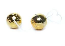Вагінальні кульки Duo-Balls Gold золотистий - мініатюра 2