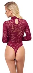 Боді Cottelli Collection Lace S бордовий - мініатюра 3