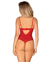 Боді Obsessive Ingridia XL/2XL червоний - мініатюра 2