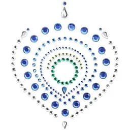 Прикраси для грудей і бікіні зі стразами Bijoux Indiscrets Flamboyant смарагдово-блакитні - мініатюра 3
