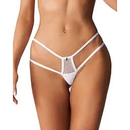 Сексуальні стрінги Obsessive Arrowel S/M (білий)