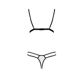 Комплект білизни ORIHIME Set white - Passion: стрепи: ліф та трусики L/XL - мініатюра 4