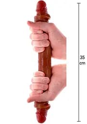 Фалоімітатор Get Real Foreskin D-Dong 35 см (коричневий) - мініатюра 7