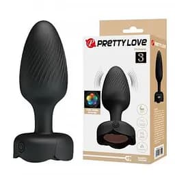 Анальна пробка - Pretty Love Osborn Black - мініатюра 10