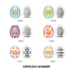 Набір мастурбаторів-яєць Tenga Egg Wonder Pack 6 яєць - мініатюра 6