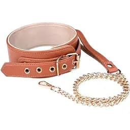 Ошейник с поводком Dreamtoys Blaze Elite Collar and Leash 103 см коричневый