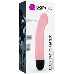 Вібратор Dorcel Real Vibration M Flesh 2.0 діам 3.7 см перезаряджається для точки G - мініатюра 4