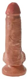 Фалоімітатор King Cock With Balls 19.4 см коричневий - мініатюра 4