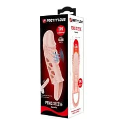 Насадка на пеніс Pretty Love Penis Sleeve Cecelia 18.5 см тілесний - мініатюра 7
