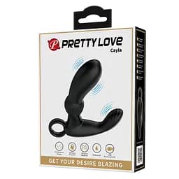 Стимулятор простаты Pretty Love Cayla, 11.2 см черный