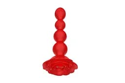Анальна червона вібро пробка Rose rotating anal beads Boss Series 56-2025 103420 - мініатюра 6