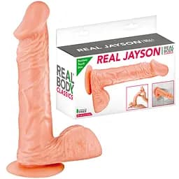Фалоімітатор Real Body Real Jayson 21 см тілесний - мініатюра 4
