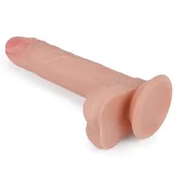 Фалоімітатор на присосці Dual-Layered Silicone Cock Flesh 18 см тілесний - мініатюра 7