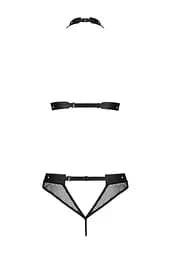 Білизна з відкритим доступом Passion MOONLIGHT Set L/XL black топ стрінги - мініатюра 4