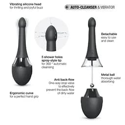 Автоматичний анальний душ з вібрацією Dorcel Douche Mate Pro 200 мл (чорний) - мініатюра 6