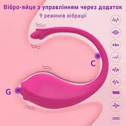 Силіконовий смарт-вібратор-міні-масажер точки G та клітора керування додатком для жінок рожевий - мініатюра 2