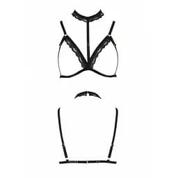 Бюстгальтер-стрепи з чокером SHELLY BRA black - Passion Exclusive L/XL - мініатюра 5