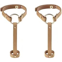 Пара браслетів на зап'ястя і палець Bijoux Indiscrets MA Hand Bracelet Harness Black екошкіра One size