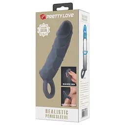 Насадка на пеніс PRETTY LOVE Realistic Penis Sleeve, TPR PRETTY LOVE BI-026227-2 103664 - мініатюра 10