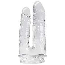Фалоімітатор Alive Imperium Jelly Dildo прозорий, для подвійного проникнення, гнучкий - мініатюра 2