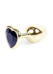 Анальна пробка Jawellery Gold Heart PLUG Black Boss Series 64-00038 98263 - мініатюра 3