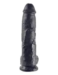 Фалоімітатор King Cock With Balls 10" 27 см чорний - мініатюра 2