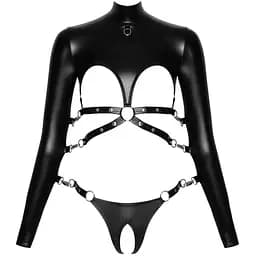 Комплект БДСМ Bad Kitty Naughty Toys Shirt With Thong M чорний