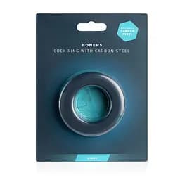 Ерекційне кільце Boners Cock Ring With Carbon Steel сірий - мініатюра 3