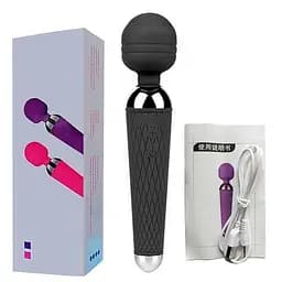 Вибратор G-точки черный из силикона 20 см 10 режимов вибрации