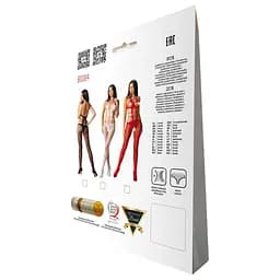 Еротичний бодістокінг Passion BS084 white One size - мініатюра 6